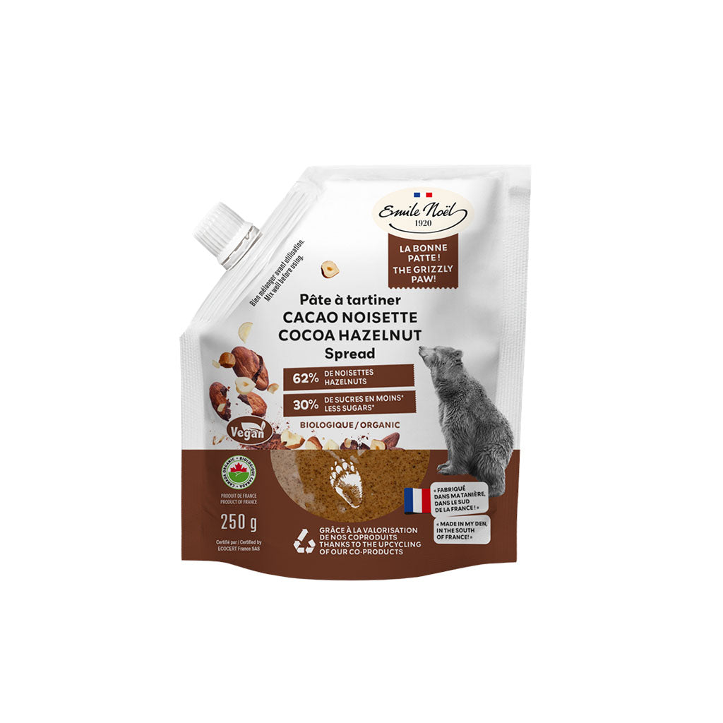 pâte à tartiner cacao noisette biologique Emile Noel - La Boite à Grains