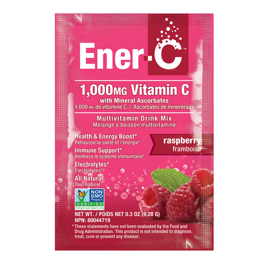 Ener-life ener-c mélange à boisson multivitaminée framboise 9.28 g - La Boite à Grains