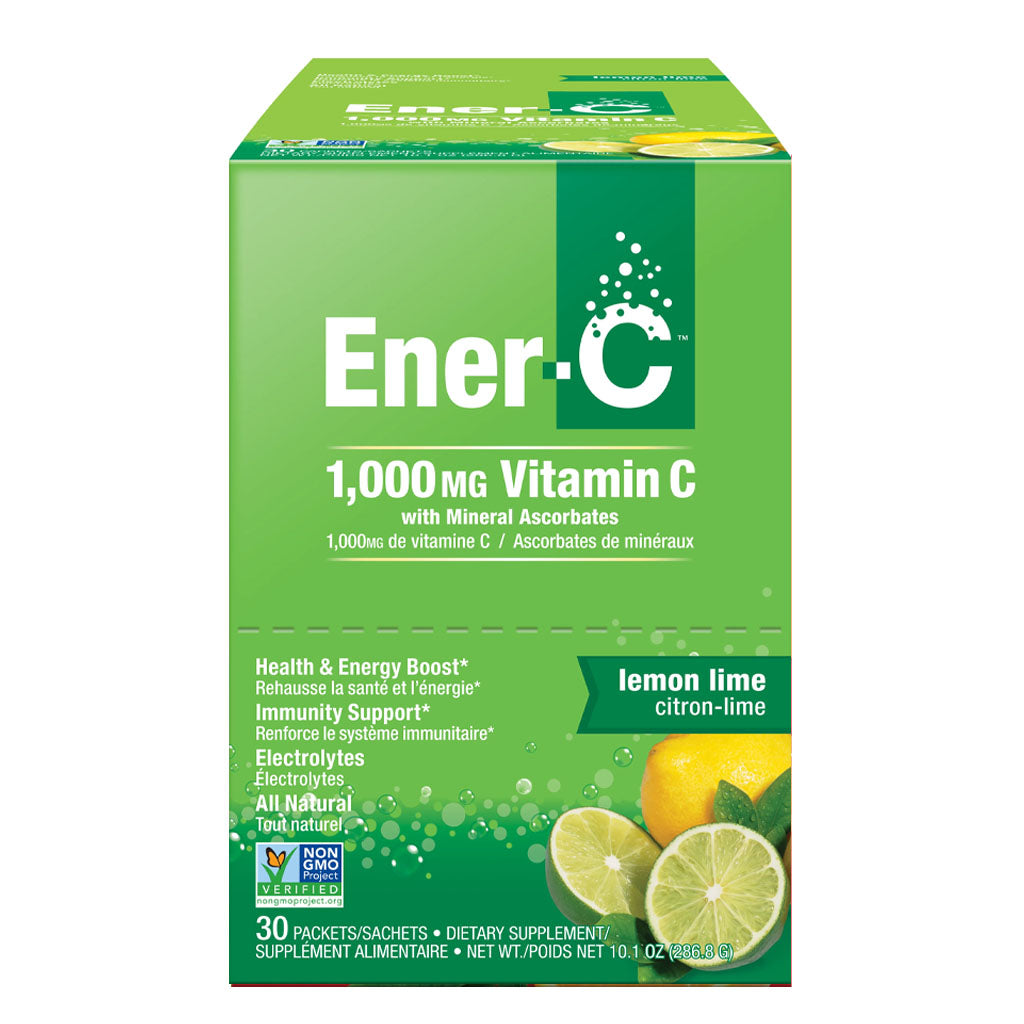 Ener-life ener-c mélange à boisson vitamine c citron lime 30 sachets - La Boite à Grains