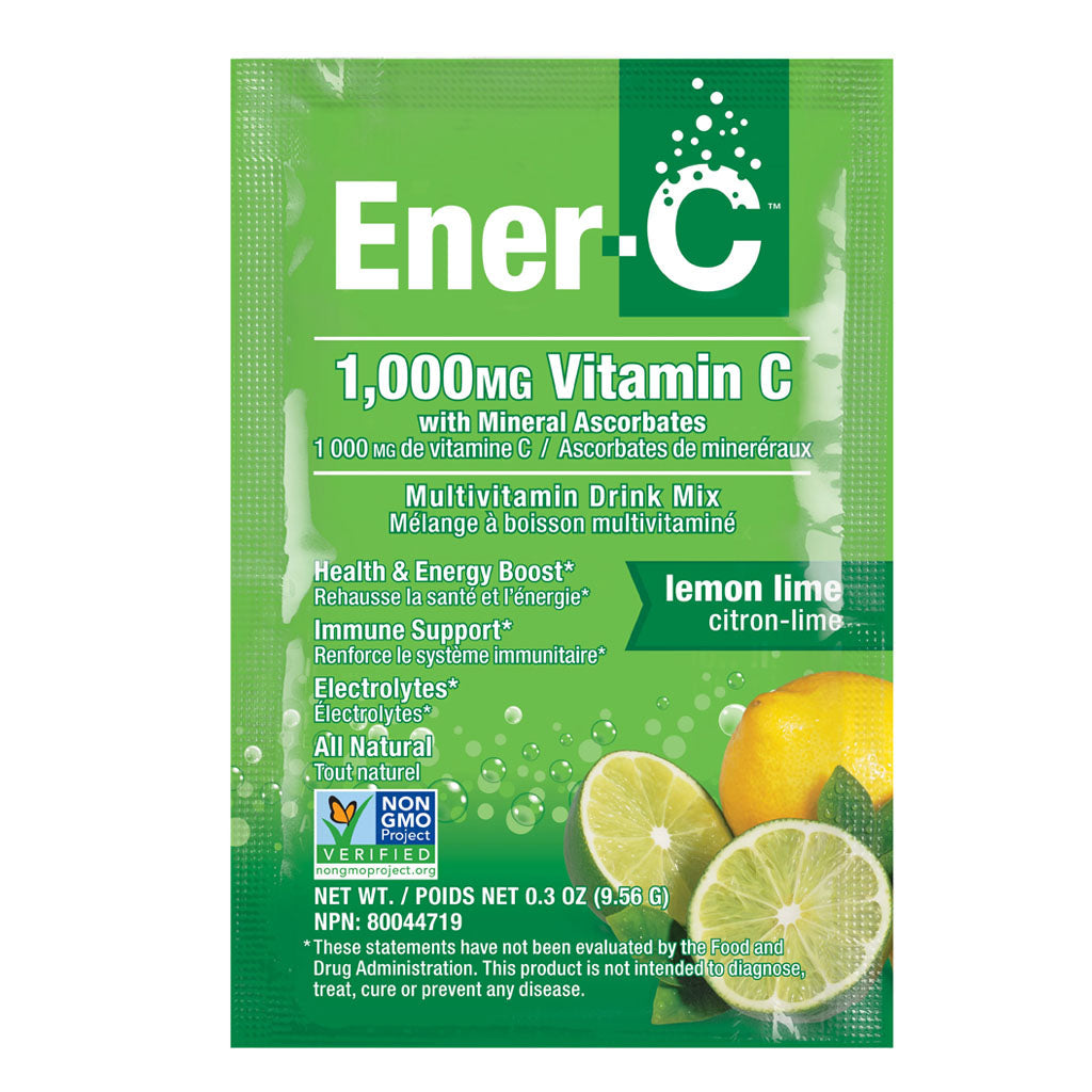 Ener-life ener-c mélange à boisson vitamine c citron lime 9.58 g - La Boite à Grains