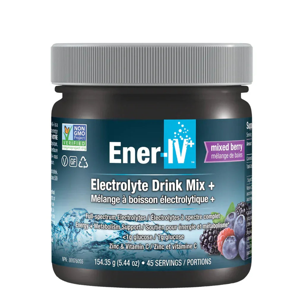 Ener-life ener-iv mélange pour boisson électrolytique mélange de baies 154.35 g 45 portions - La Boite à Grains