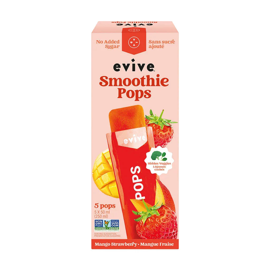 smoothie pops mango strawberry Evive - La Boite à Grains