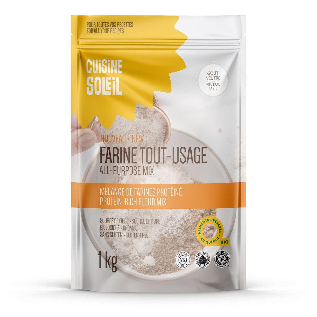 Farine Tout Usage Mélange de Farines Protéiné Biologique Cuisine Soleil - La Boite à Grains