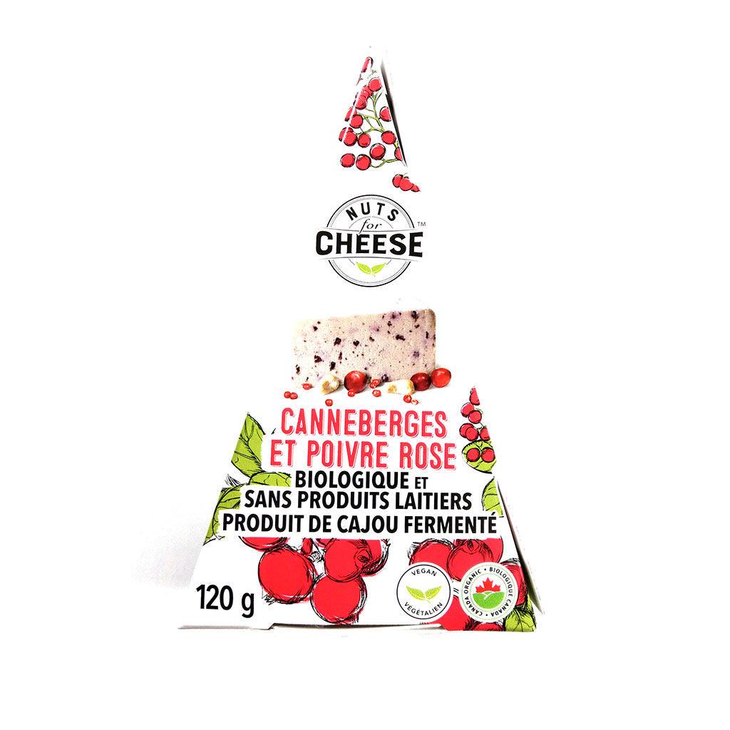 Fauxmage Canneberges et Poivre Rose Biologique Nuts for Cheese - La Boite à Grains