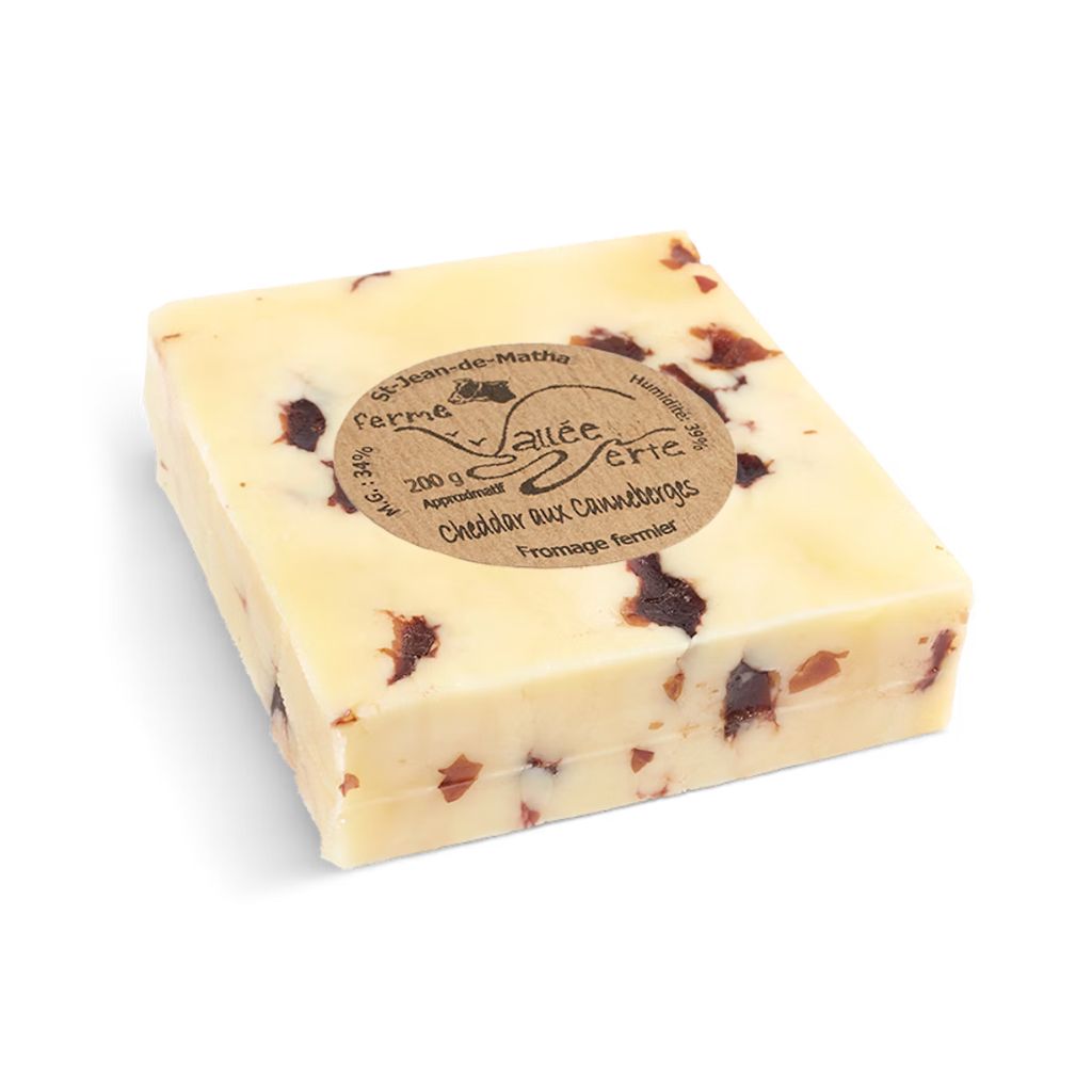 Cheddar with Cranberries from Ferme Vallée Verte - La Boite à Grains
