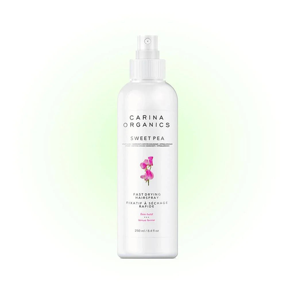 Sweet Pea Quick Dry Hairspray (Firm Hold) Carina Organics - La Boite à Grains