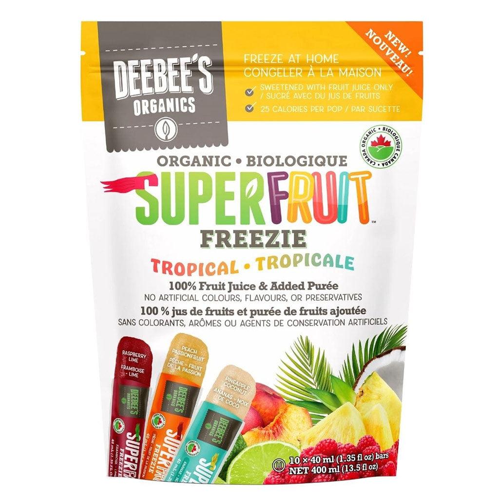 Freezie Super Fruit Tropicale Biologique (Sucettes Glacées) Deebee's Organics - La Boite à Grains