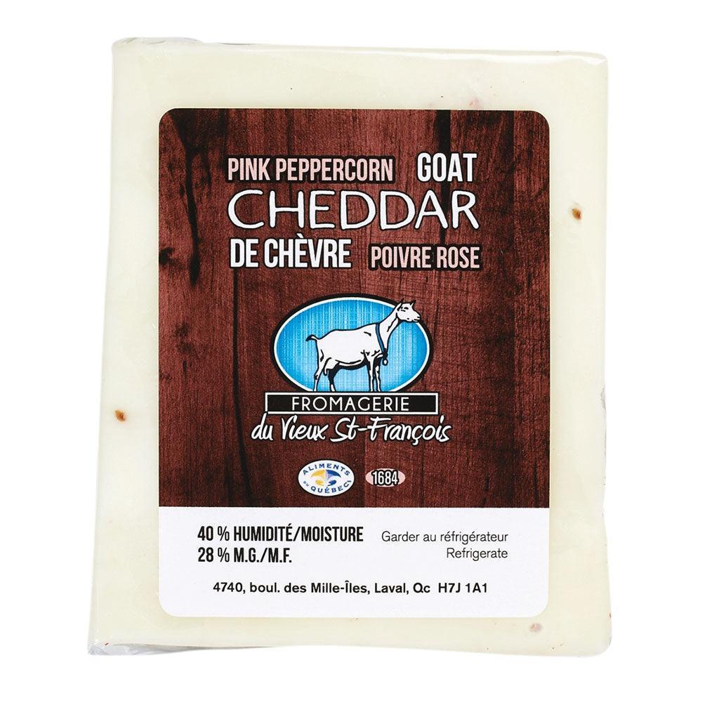 Goat's Cheddar Cheese Pink Pepper Fromagerie du Vieux St-François - La Boite à Grains