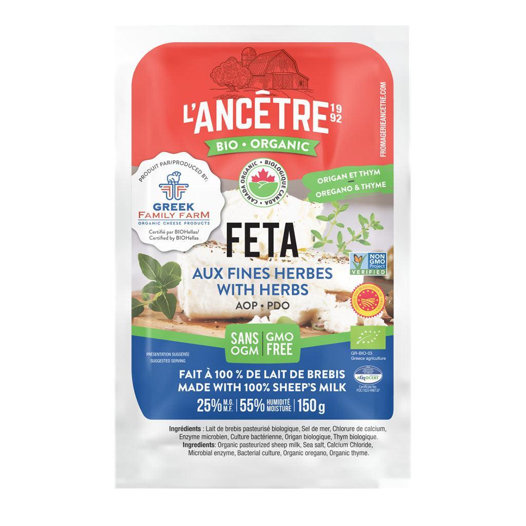 L'Ancêtre Organic Feta Cheese with Fine Herbs - La Boite à Grains