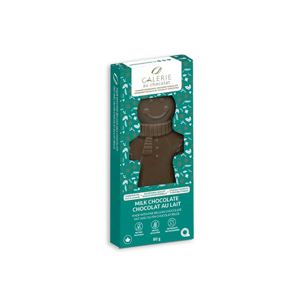 bonhomme de neige chocolat au lait Galerie au Chocolat - La Boite à Grains