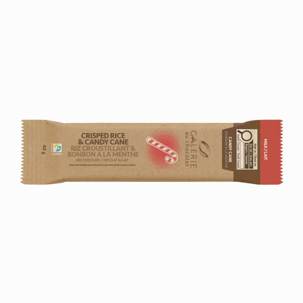 chocolat au lait riz croustillant et bonbon à la menthe Galerie au Chocolat - La Boite à Grains