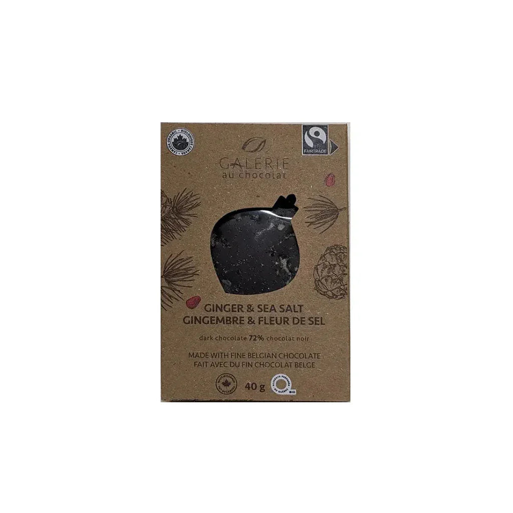 galerie au chocolat chocolat noir gingembre fleur de sel - La Boite à Grains