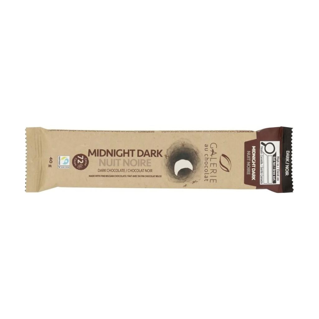 72% Midnight Dark Chocolate Galerie au Chocolat - La Boite à Grains