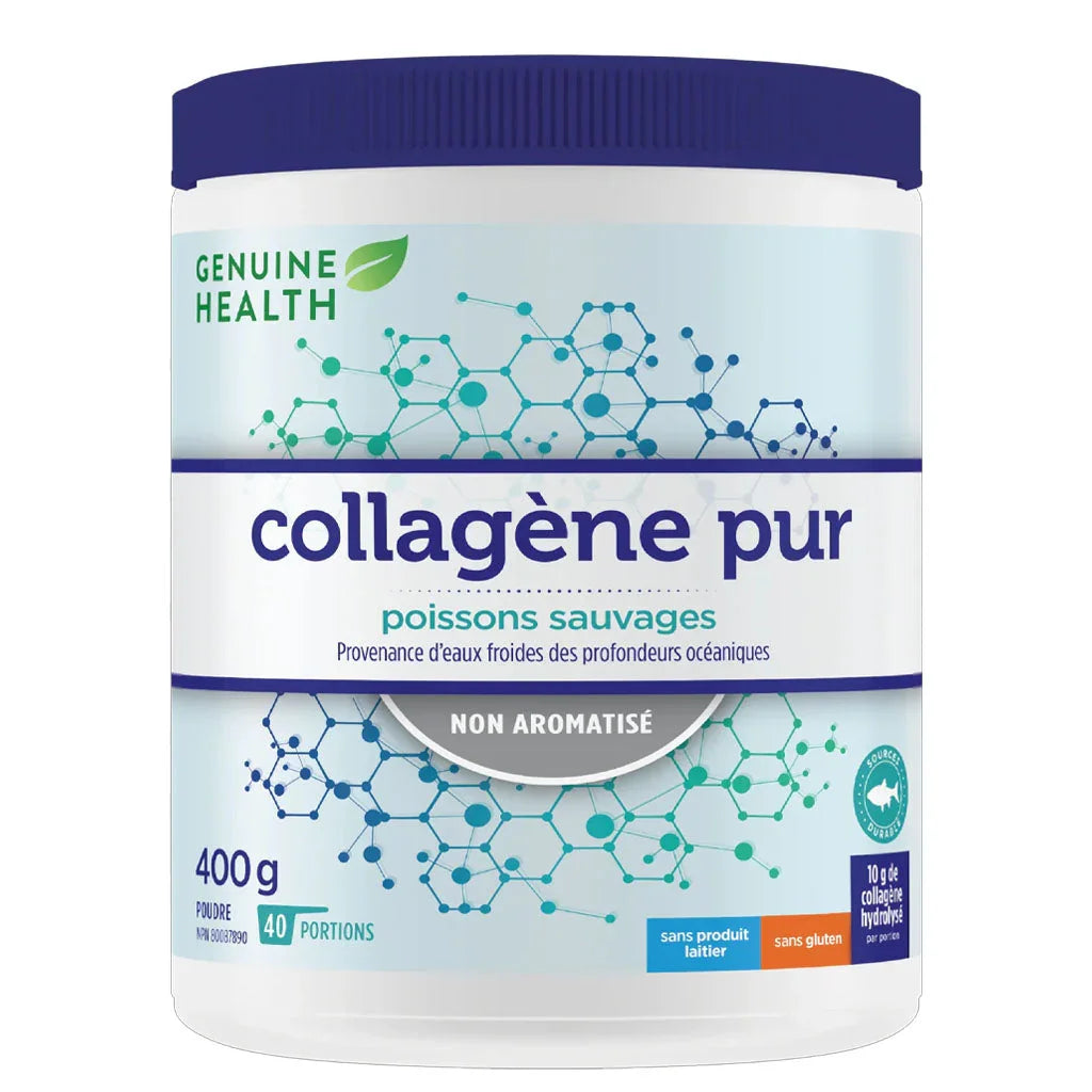 Genuine health pure unflavored marine collagen 400 g - La Boite à Grains