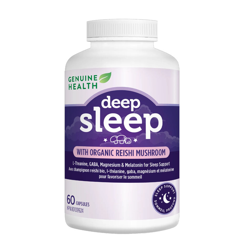 Genuine health deep sleep avec champignon reishi 60 capsules - La Boite à Grains