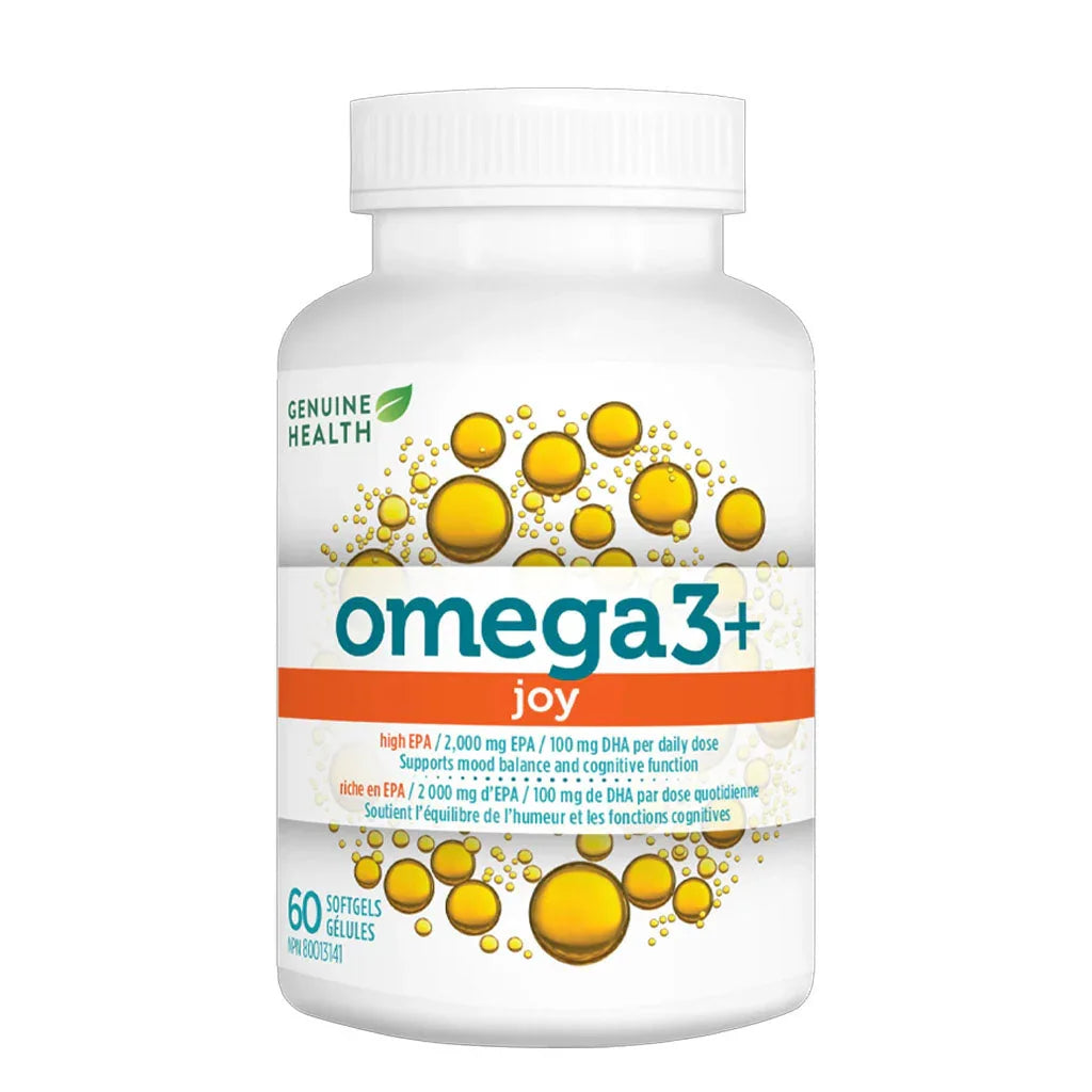 Genuine health omega3+ joy 60 capsules - La Boite à Grains