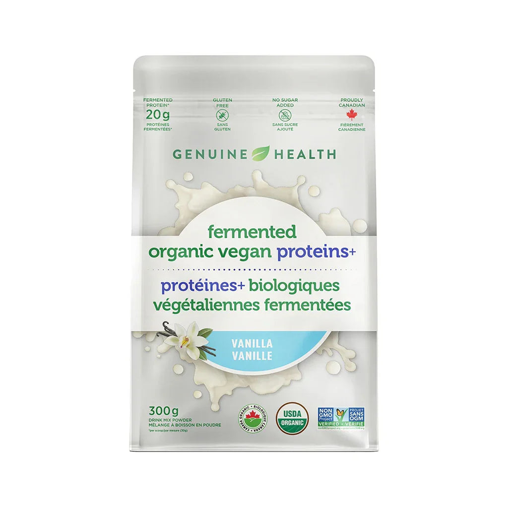 Genuine Health organic vegan vanilla protein - La Boite à Grains