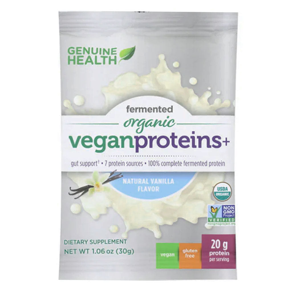 Genuine health protéines végétaliennes fermentées bio vanille 30 g - La Boite à Grains