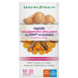 Genuine health soulagement articulaire nem et curcuma fermenté 60 capsules - La Boite à Grains