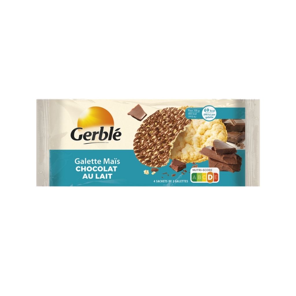 galettes de maïs chocolat au lait Gerblé - La Boite à Grains