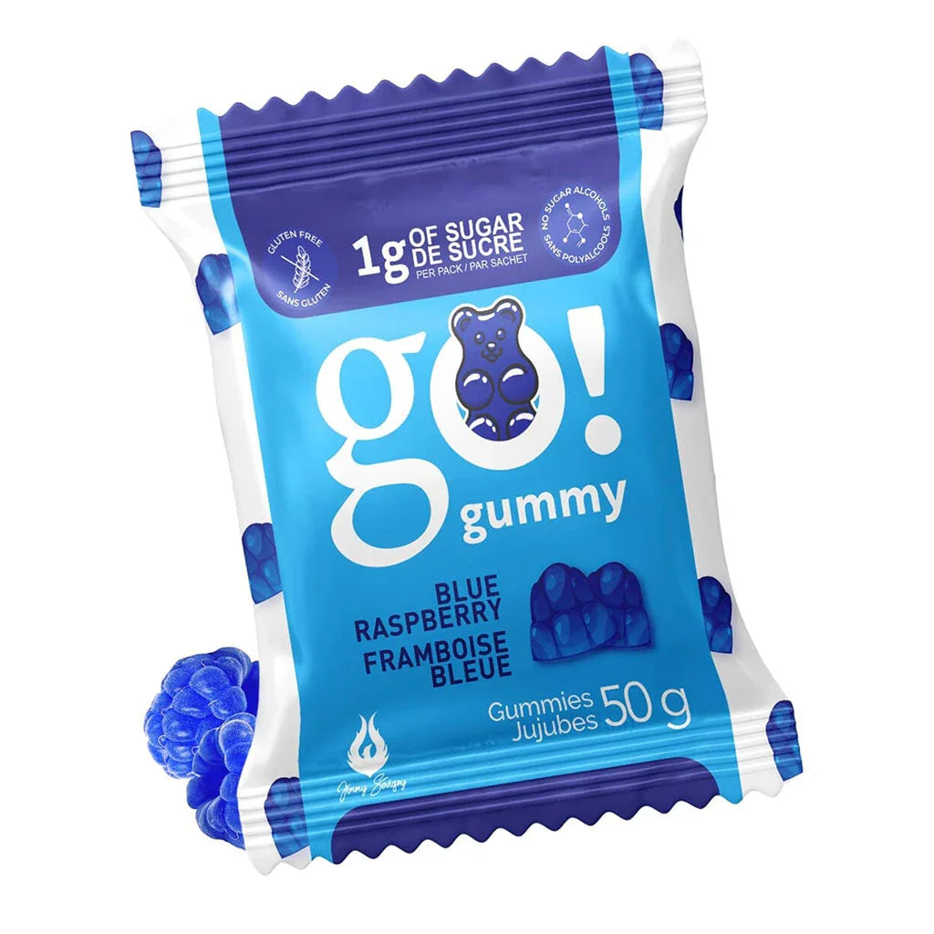 go! gummy gummies blue raspberry 50 g - La Boite à Grains