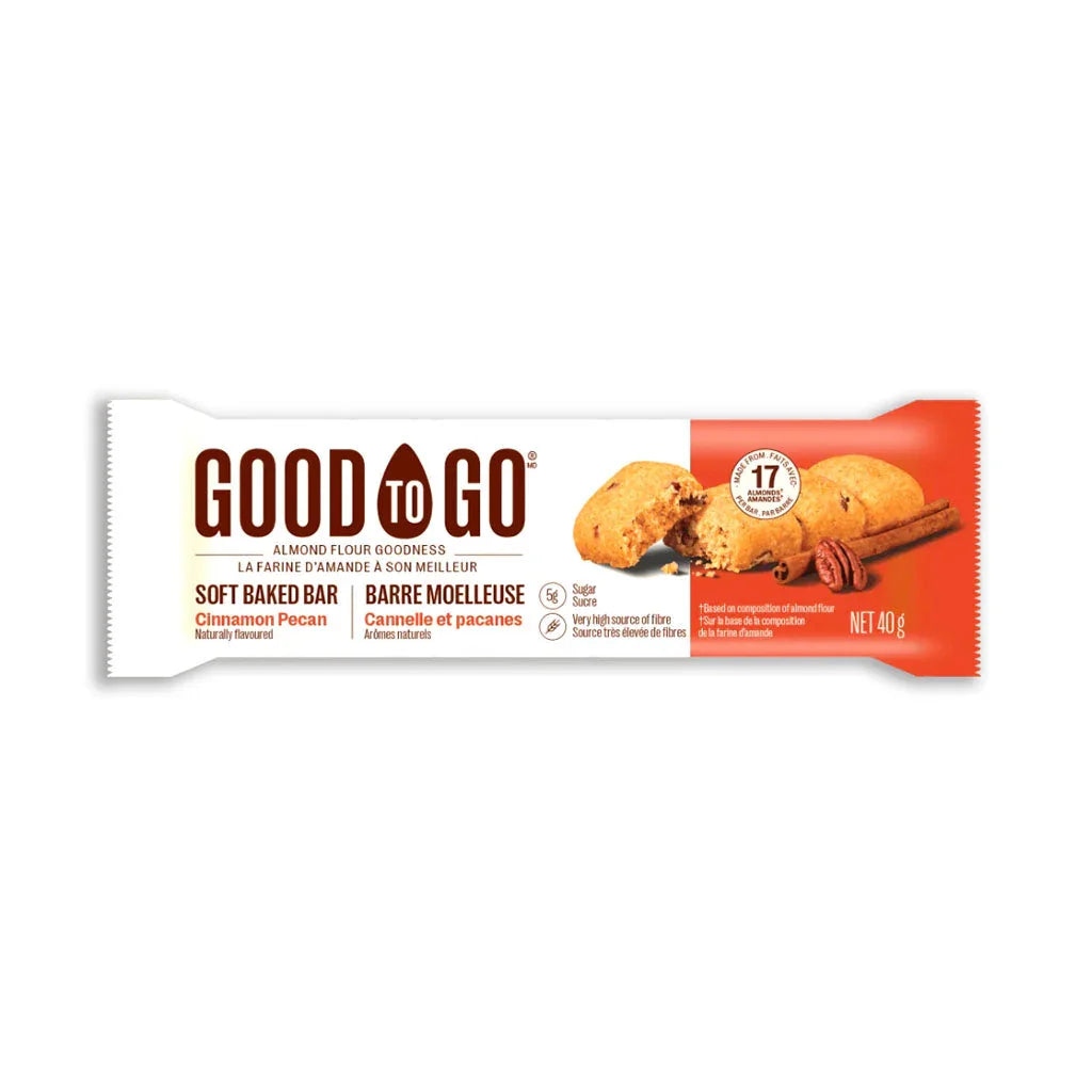 good to go soft cinnamon and pecan bars 40 g