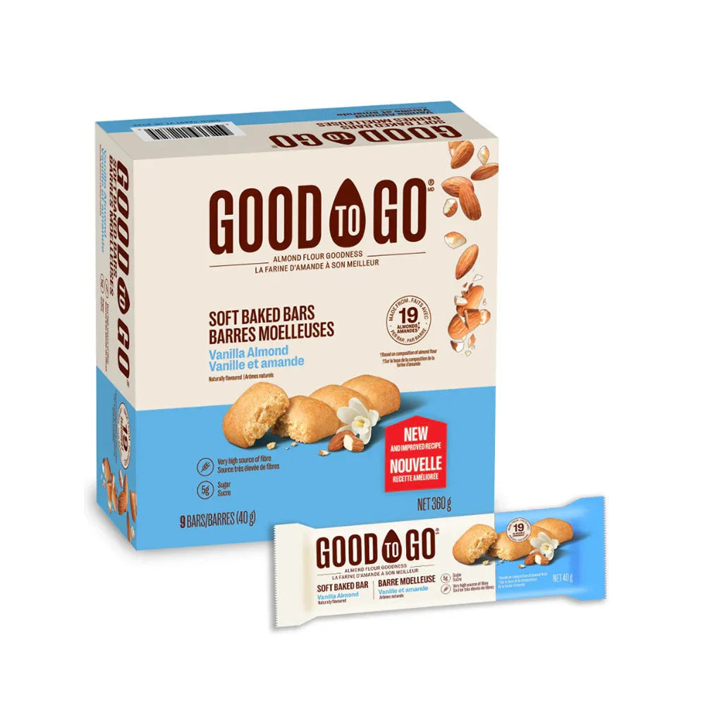 good to go soft vanilla and almond bar 9 x 40 g