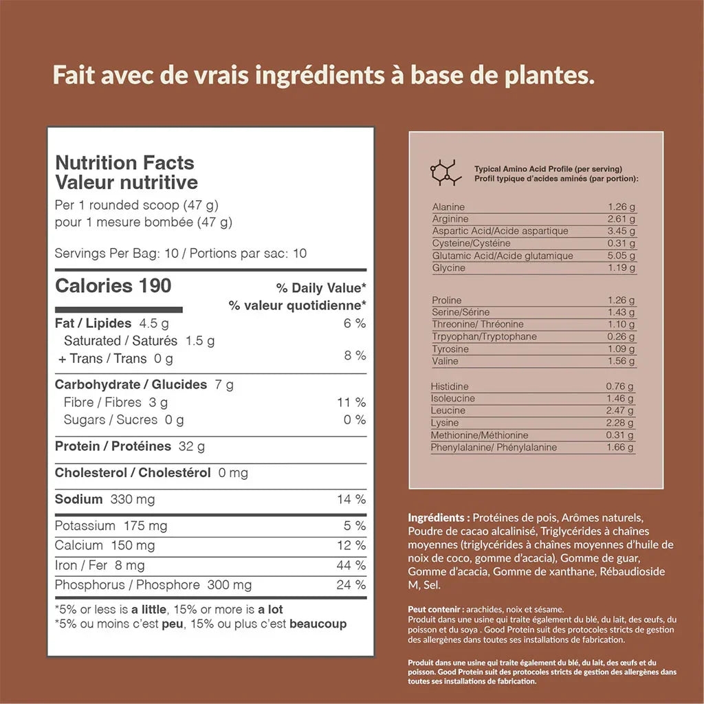 high protein drink chocolate milk Good Protein - La Boite à Grains