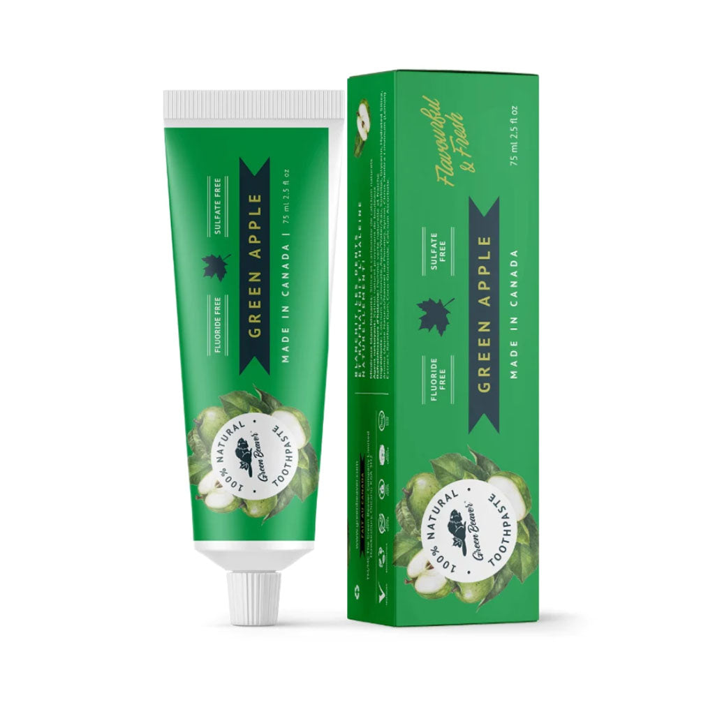 green beaver dentifrice naturel pomme verte 75 ml