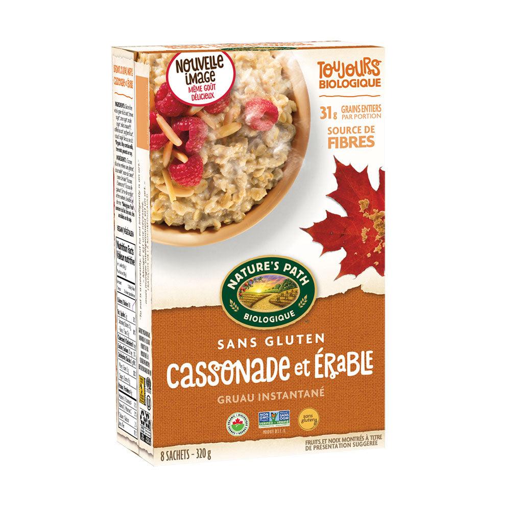 Gruau Instantané Cassonade et Érable Sans Gluten Biologique Nature's Path - La Boite à Grains