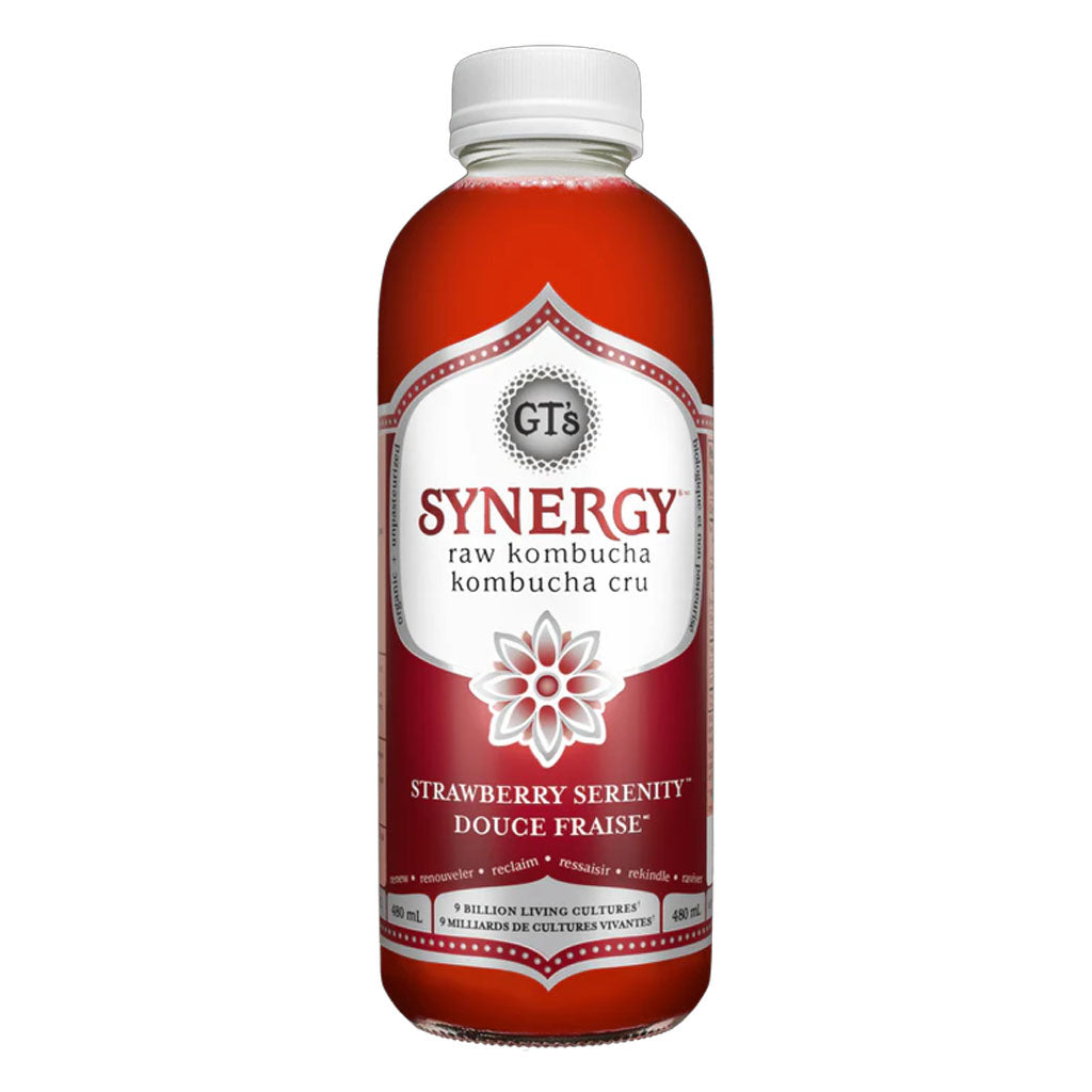 GT's kombucha synergy douce fraise 480 ml - La Boite à Grains