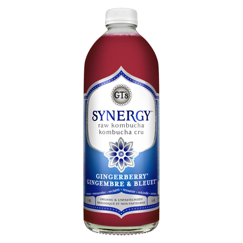 GT's kombucha synergy gingembre et bleuet 1.4 L - La Boite à Grains