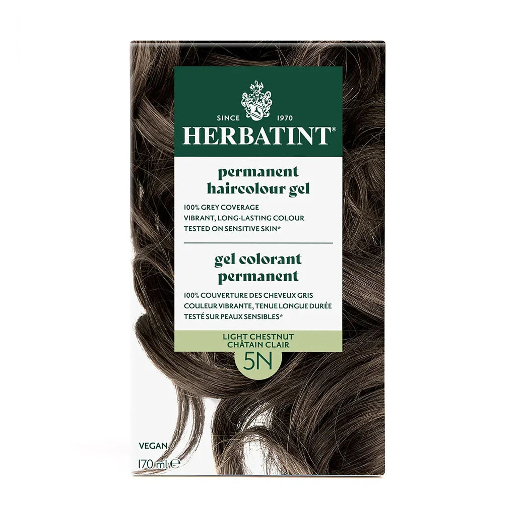 Permanent Hair Dye - Light Brown 5N Herbatint - La Boite à Grains