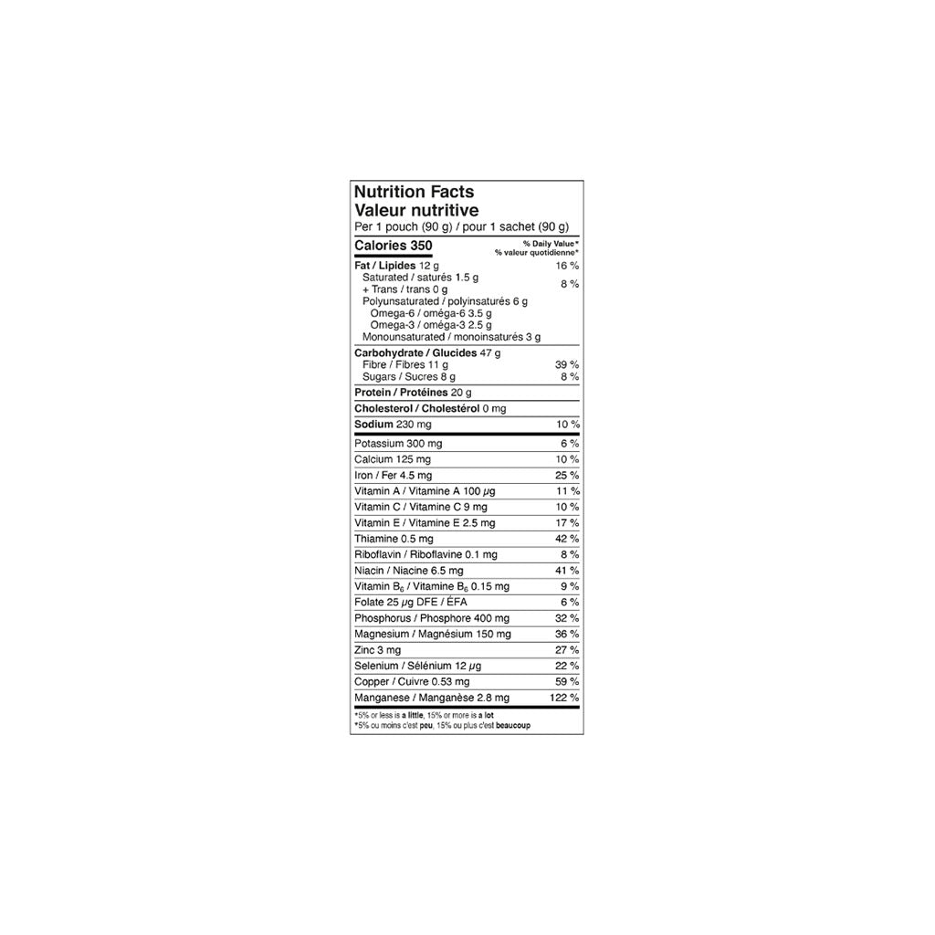 holos vanille muesli à préparer la veille bio 90 g valeur nutritive