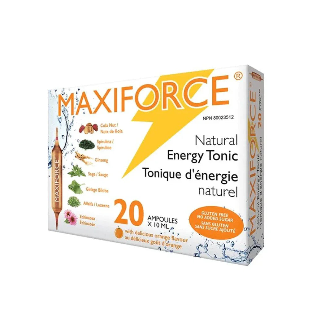 homeocan maxiforce tonique d'énergie 20 ampoules - La Boite à Grains