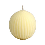 bougie sphère cannelée Pearl - La Boite à Grains