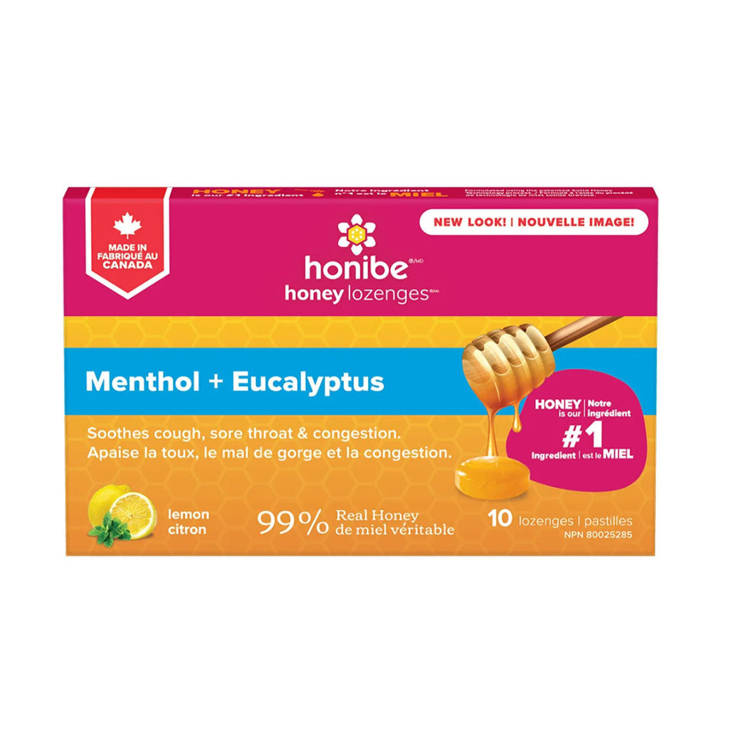 honibe pastilles menthol eucalyptus miel citron 10 pastilles