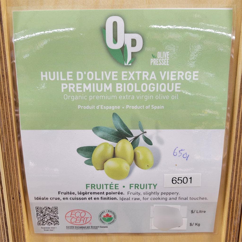 Huile d'Olive Extra Vierge Premium Biologique (Vrac) Olive Pressée - La Boite à Grains