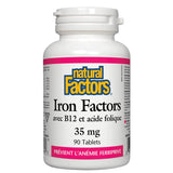 Iron Factors with B12 and Folic Acid Natural Factors - La Boite à Grains