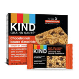 kind barre granola chocolat noir beurre d'arachide 5 x 35 g - La Boite à Grains