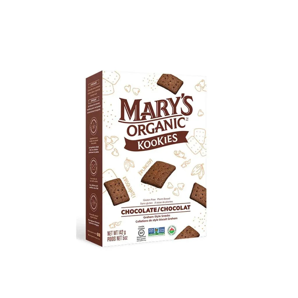 Kookies Chocolate Organic Graham Cracker Style Mary's Organic Crackers - La Boite à Grains