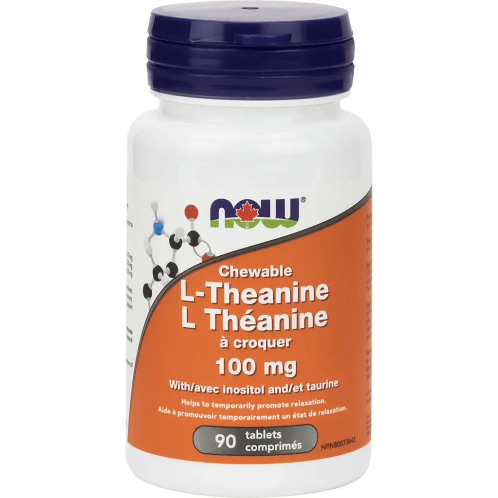 Chewable L-Theanine 100 mg Now - La Boite à Grains