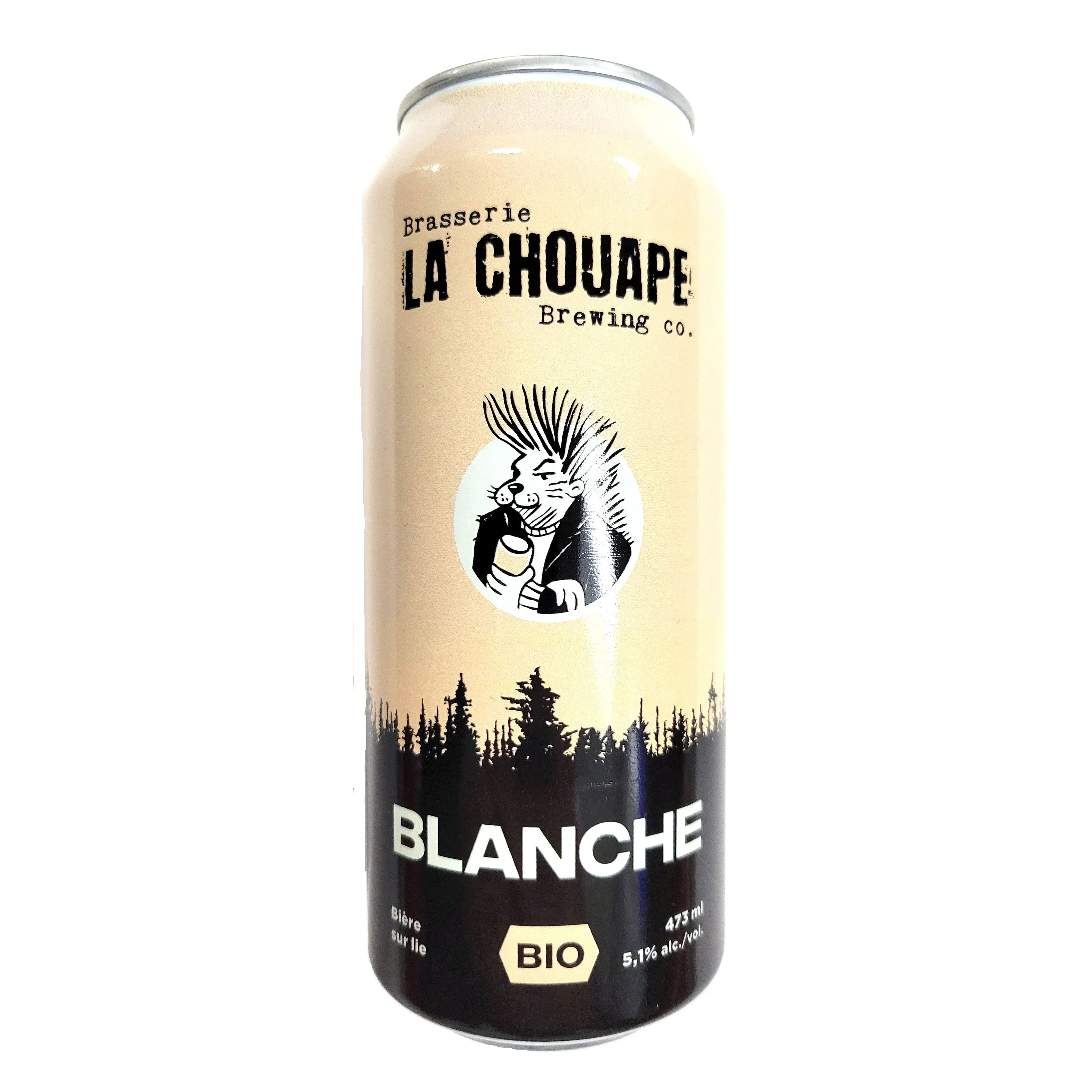 la chouape organic white beer 473 ml