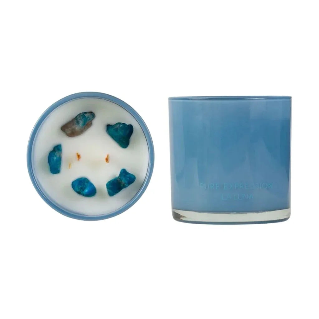 Expression Pure La Luna crystal-infused scented candle - La Boite à Grains
