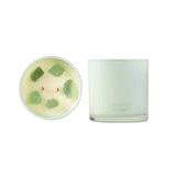 scented candle infused with Intuition fluorite crystals - La Boite à Grains