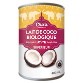 Lait de Coco Biologique Supérieur Cha's Organics - La Boite à Grains