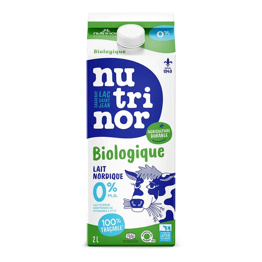 Lait Nordique Biologique 0% Nutrinor - La Boite à Grains