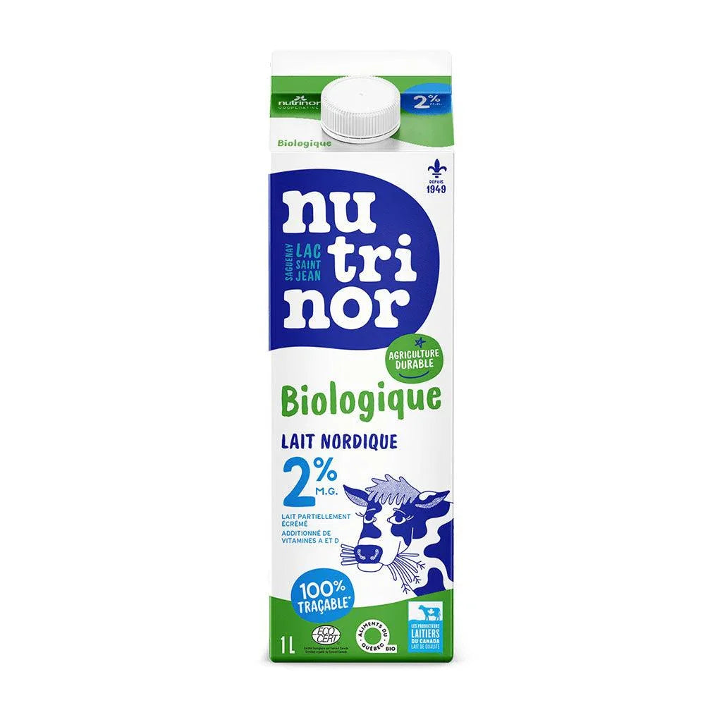 Lait Nordique Biologique 2% Nutrinor - La Boite à Grains