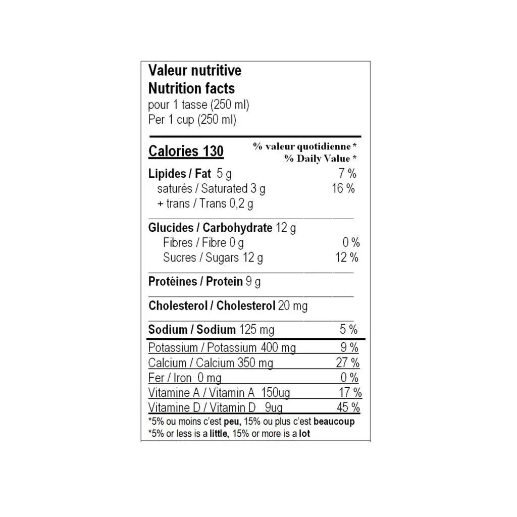 Lait Nordique Biologique 2% Nutrinor - La Boite à Grains