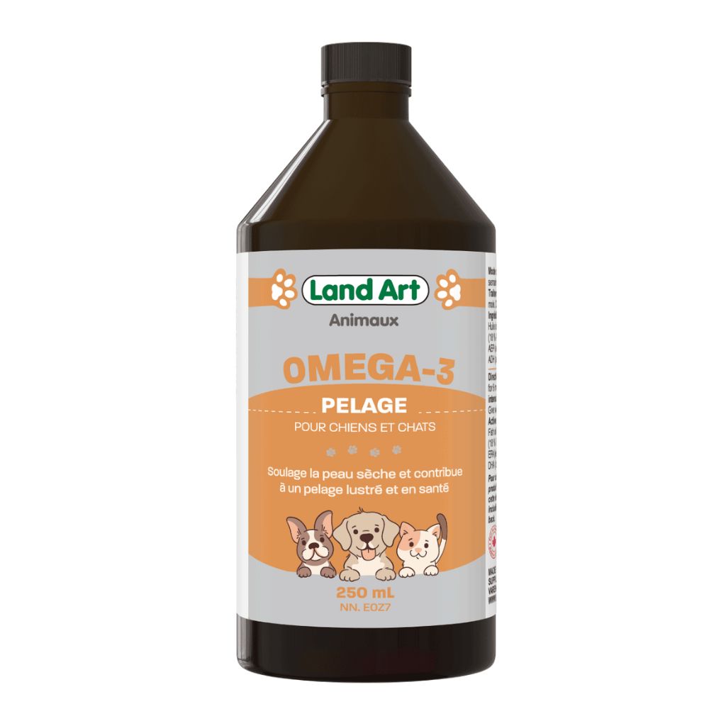oméga-3 pelage pour chiens et chats Land Art - La Boite à Grains